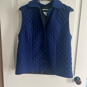 Talbots Royal Blue Quilted Vest